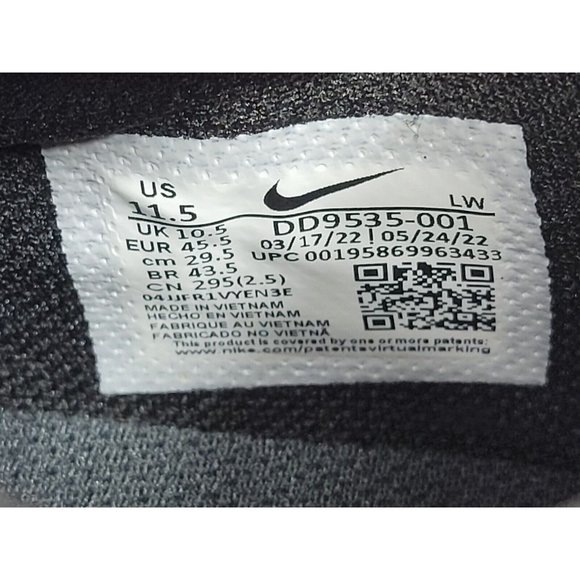 Nike Precision VI 6 Black Anthracite Shoes Sneakers Mens Size 11.5 DD9535-001 - Picture 7 of 10